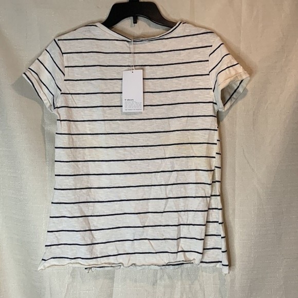 Zara Trafaluc "We Know What to Wear" Stripe Tee – NWT Size Small - Picture 6 of 9